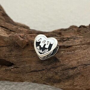Pandora Nashville Music City Exclusive Heart Charm S925 ALE Bead Silver